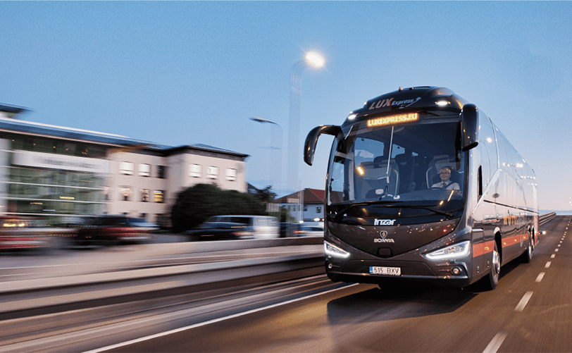Lux Express intercity coaches in Estonia Viking Line